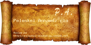 Peleskei Annamária névjegykártya